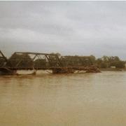 The old Walnut St. Bridge (or what was left of it) after the water receded.